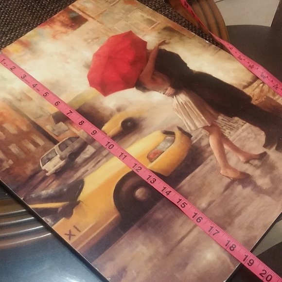 Art Paint Kissing Under Umbrella In New York Romantic Couple Sweet Love Picture - Picture 14 of 15